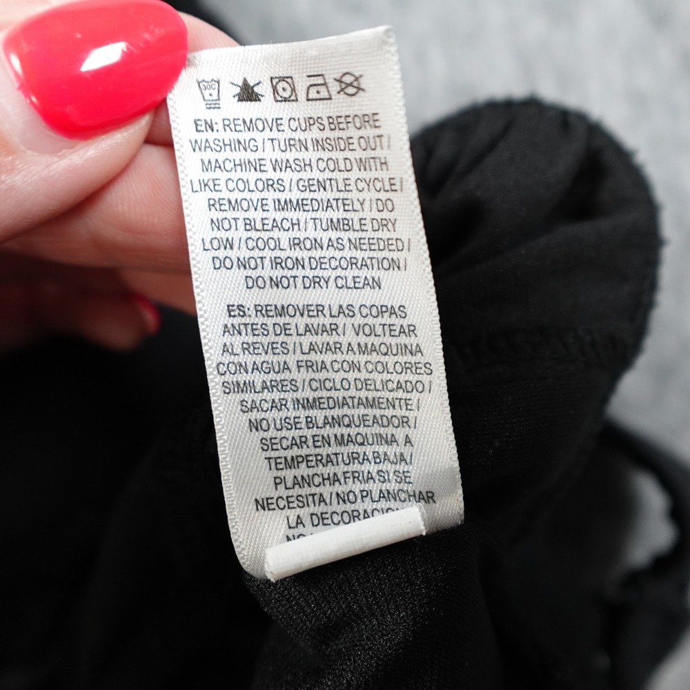 Gaiam Sports Bra Women Small Black Strappy Back Celestial Foil Print High Neck - Picture 4 of 10